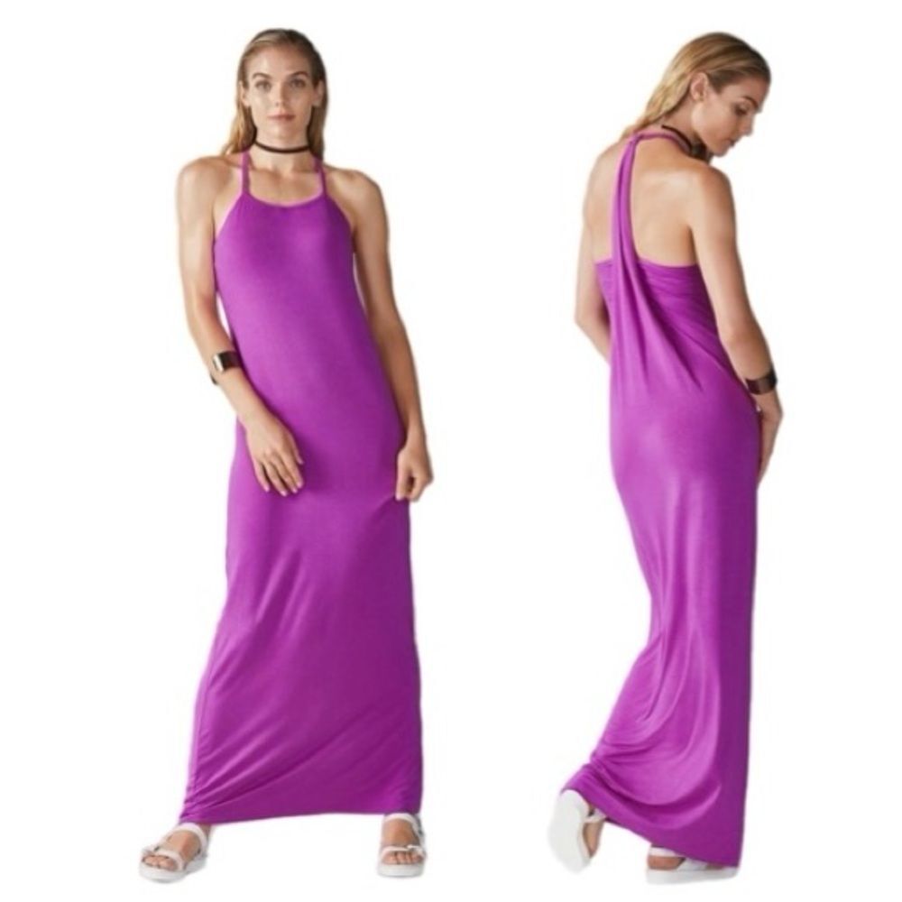 Fabletics NWT Neema Maxi Dress Freesia Lilac Size S